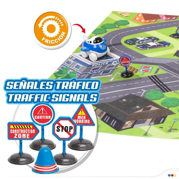 Play mat Speed & Go Accessories Cars Road Cloth Plastic (6 Units) Online Sale