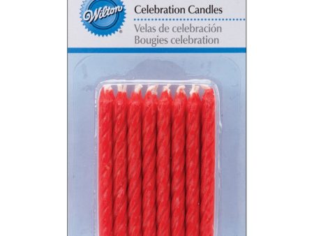 WILTON - Birthday Candles, 2.5-Inch, Red - 24 Candles Fashion