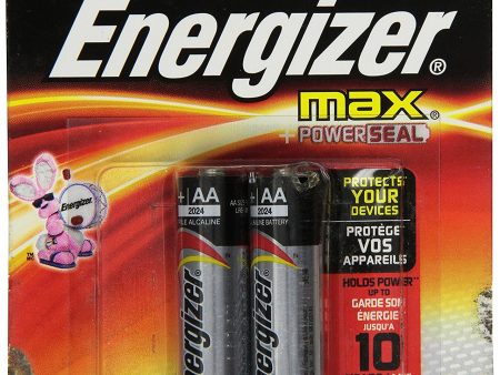 ENERGIZER - MAX Alkaline Batteries AA - 2 Batteries For Discount