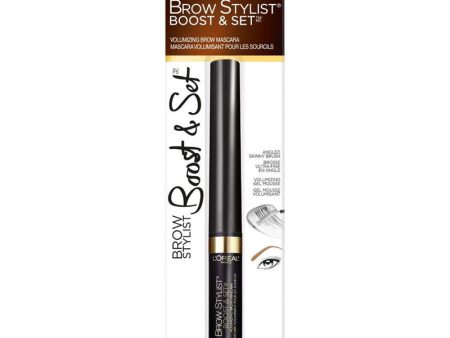 L OREAL - Brow Stylist Boost & Set Brow Mascara, Clear - 0.1 fl. oz. (3.2 ml) Online