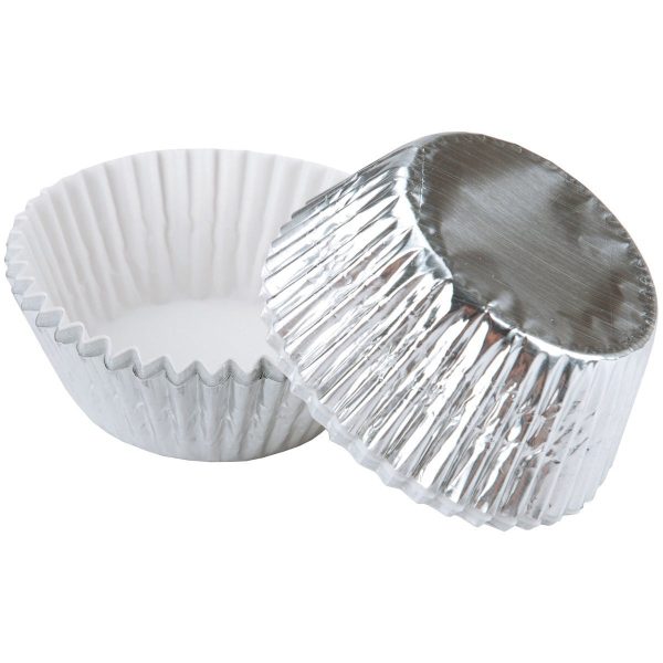 WILTON - Silver Foil Standard Baking Cups - 24 Cups For Cheap