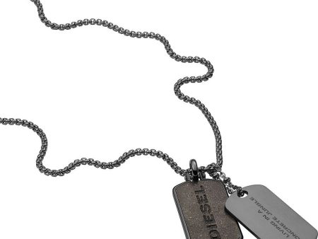 Men s Necklace Diesel DOUBLE DOGTAGS Sale