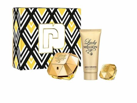 Women s Perfume Set Paco Rabanne EDP Lady Million EDP 3 Pieces Online now