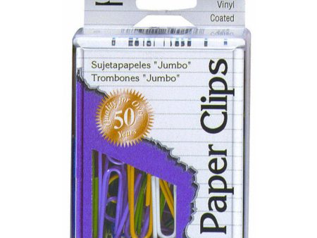 CHARLES LEONARD - Jumbo Vinyl Coated Paper Clips - 50 Clips Online Hot Sale