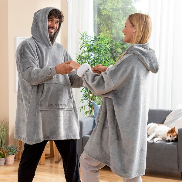 Oversized Sweatshirt Blanket with Fleece Lining Swug InnovaGoods Online Hot Sale