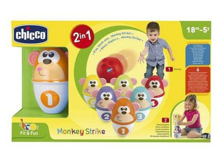 Bowling Game Monkey Strike Chicco (7 pcs) Online now