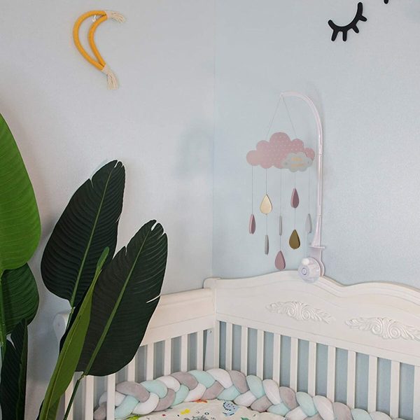 Cot Mobile Atmosphera Clouds Pink MDF Wood Online now