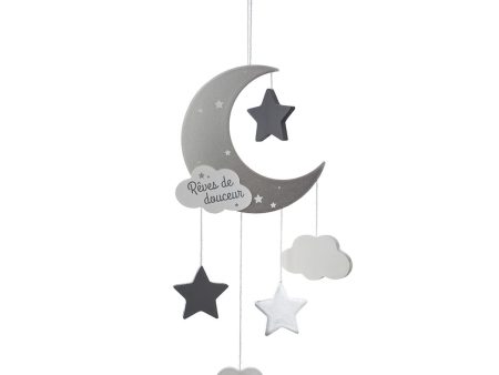 Cot Mobile Atmosphera Moon Grey MDF Wood Discount