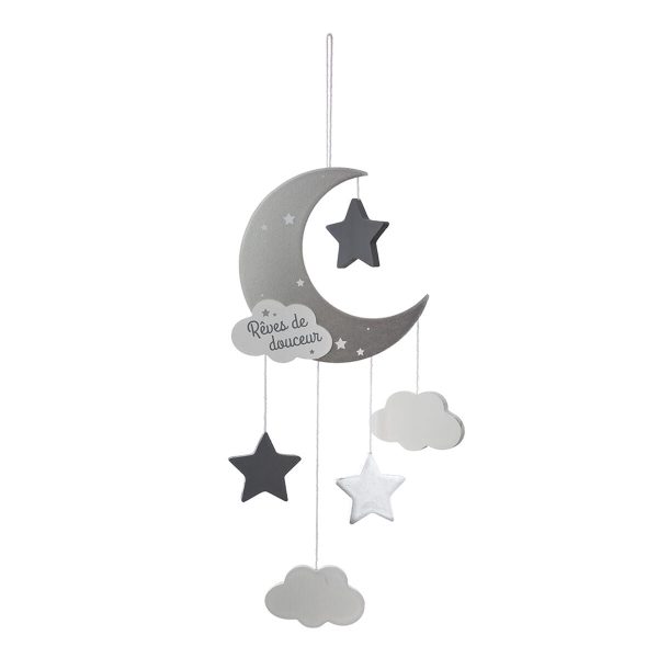 Cot Mobile Atmosphera Moon Grey MDF Wood Discount